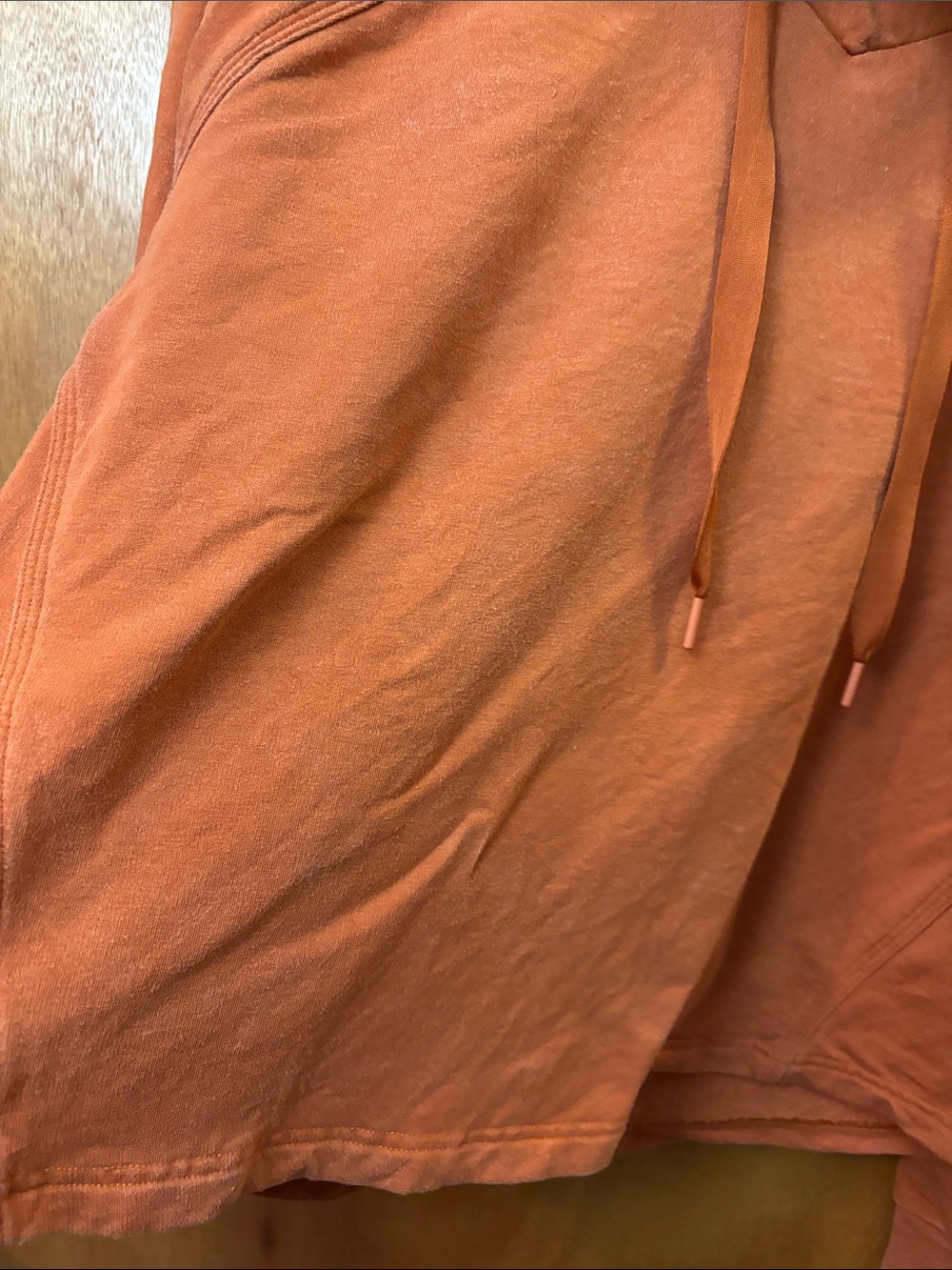 Athleta Rust Orange Hooded Pullover Sweatshirt - Picture 2 of 5